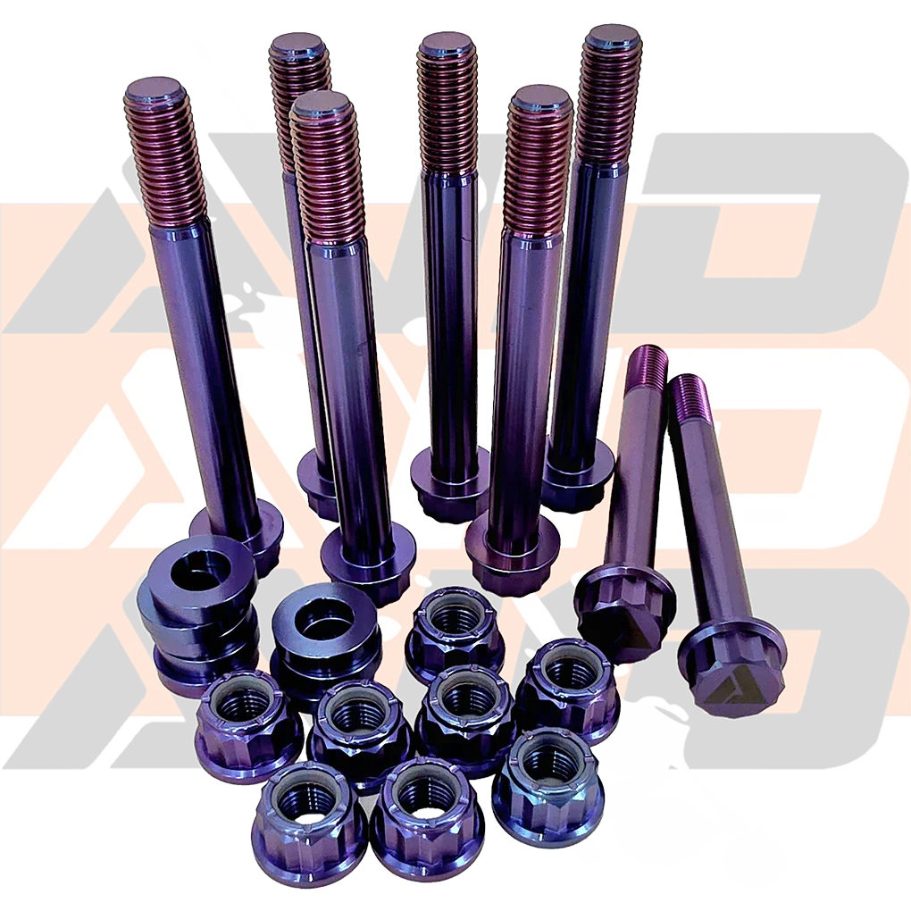 YXZ1000 Titanium Front Inner Pivot Kit, 24 Pieces - AVID Racing