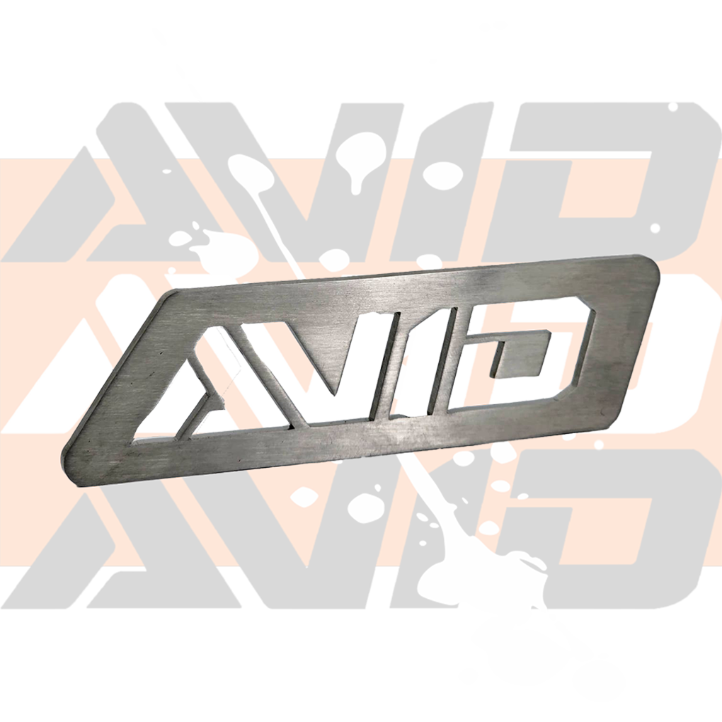 AVID Logo Stainless Steel Weld On 1.5 x 5.2 x .125