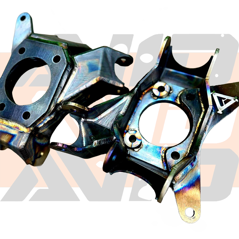 Polaris RZR Pro R / Turbo R / Turbo S Chromoly Plate Front Upright, Double Shear Vertical Uniball