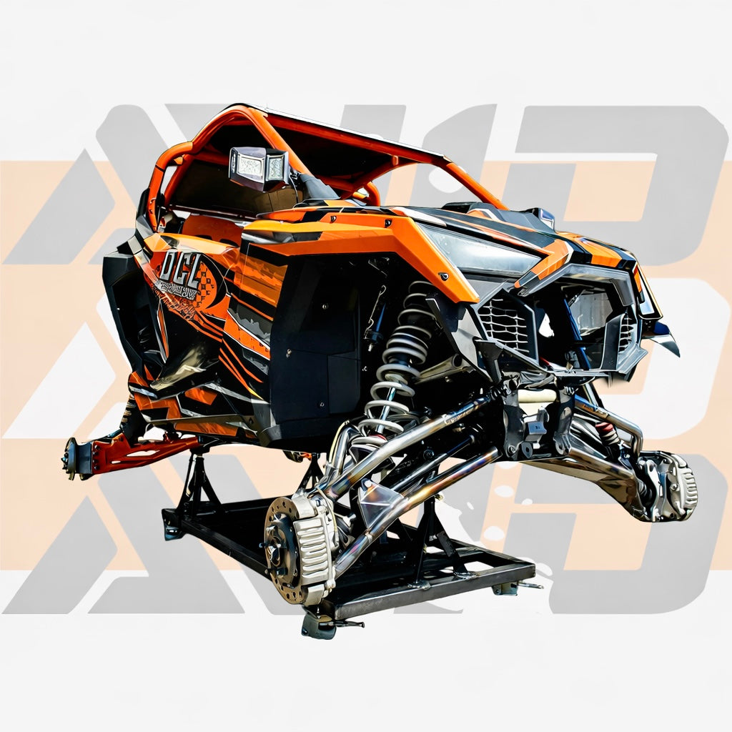 AVID Racing Pro R front suspension kit mounted on vehicle geometry corrected