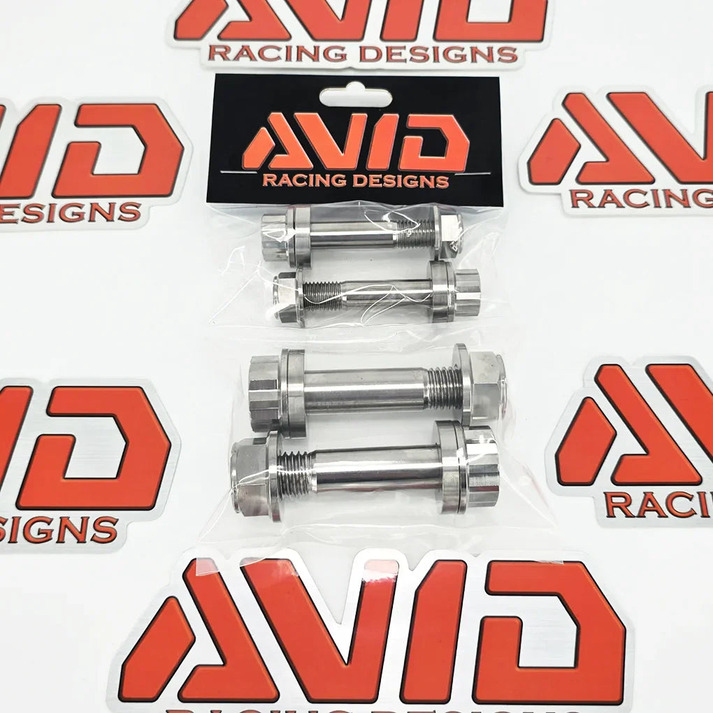 AVID Racing Can-Am Maverick R Upper Control Arm Dress-Up Titanium Bolt Hardware Kit in branded packaging