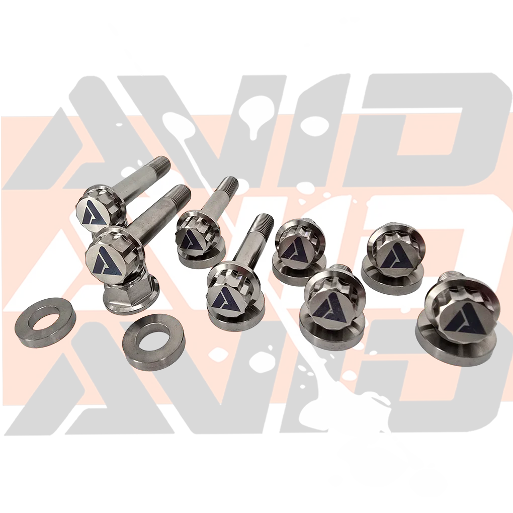Yamaha YXZ1000 Engine Mount AVID Titanium Bolt Hardware Kit, 12 Piece