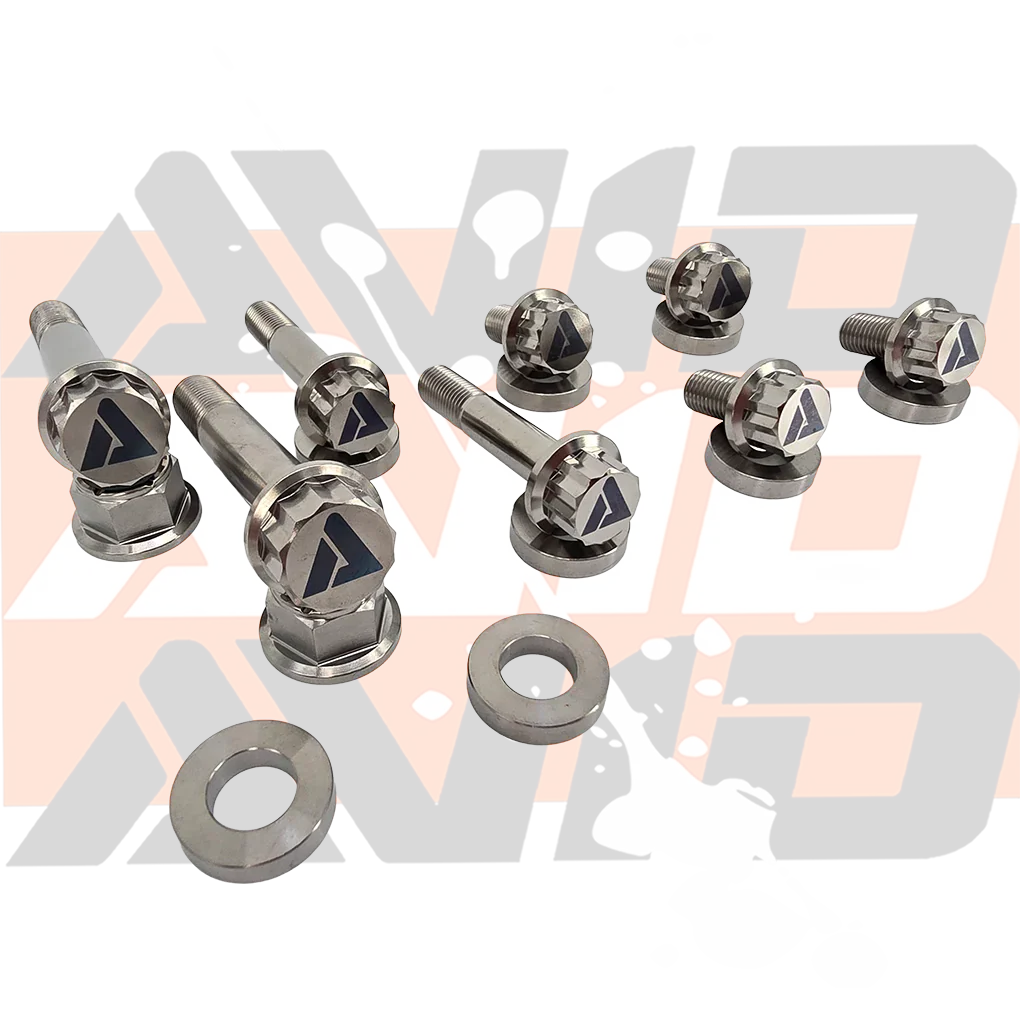 Yamaha YXZ1000 Engine Mount AVID Titanium Bolt Hardware Kit, 12 Piece