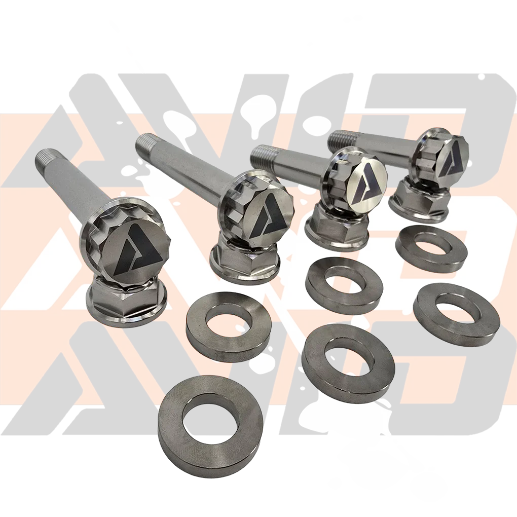 Polaris RZR Pro R Front Factory Shock AVID Titanium Bolt Hardware Kit, 12 Piece