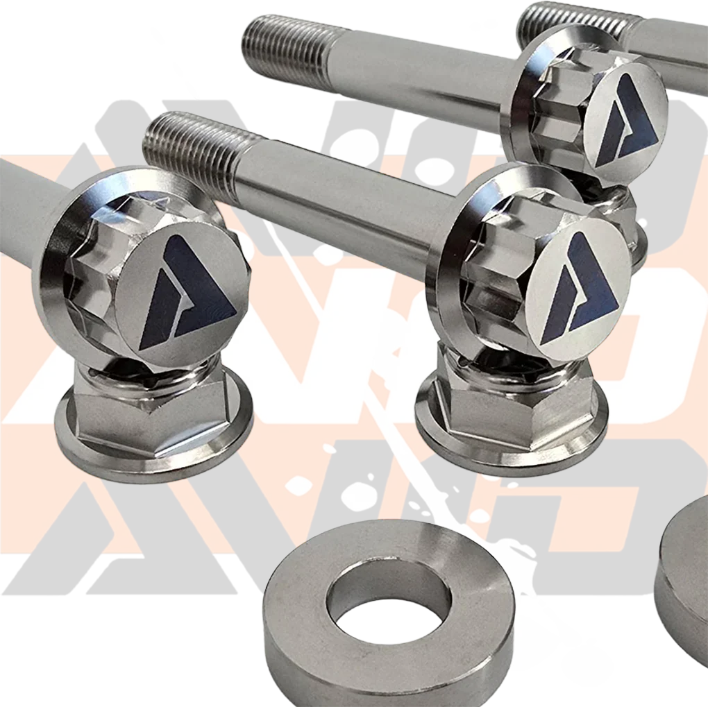 Yamaha YXZ1000 Front Shock AVID Titanium Bolt Hardware Kit, 12 Piece