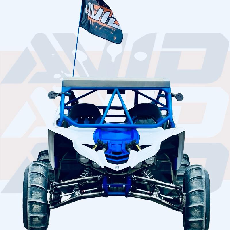 AVID Racing Yamaha YXZ1000 72" Front Long Travel Suspension Kit with stock knuckles mounted on vehicle