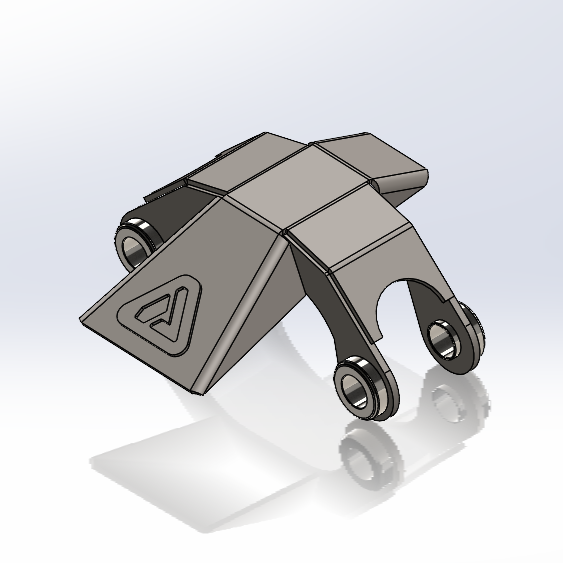 Can-Am Maverick R WIY Front Shock Tower Brace by AVID Racing CAD draft of heavy duty shock reinforcement