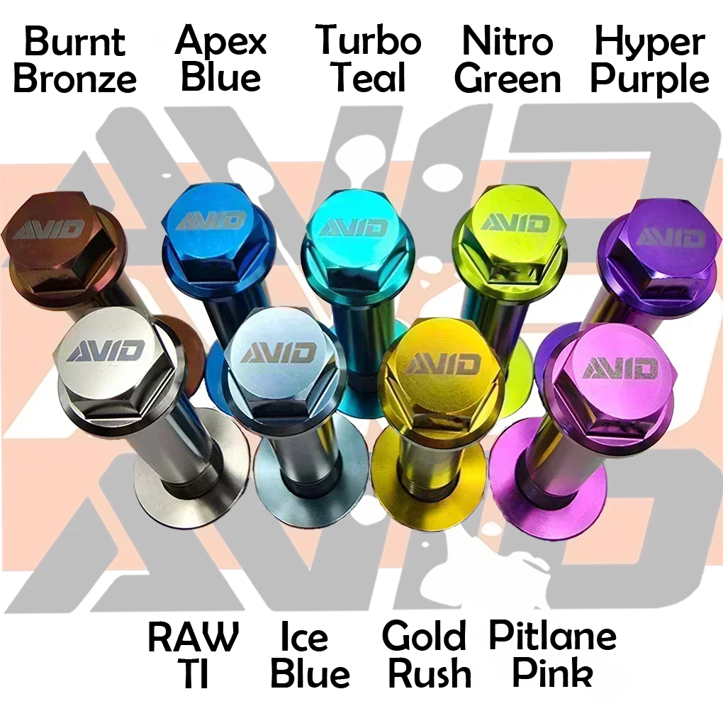 AVID Racing colored titanium anodizing options