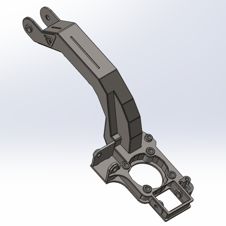 AVID Racing Can-Am Maverick R Baja Race 4130 Chromoly Uprights / Knuckle CAD draft inner view