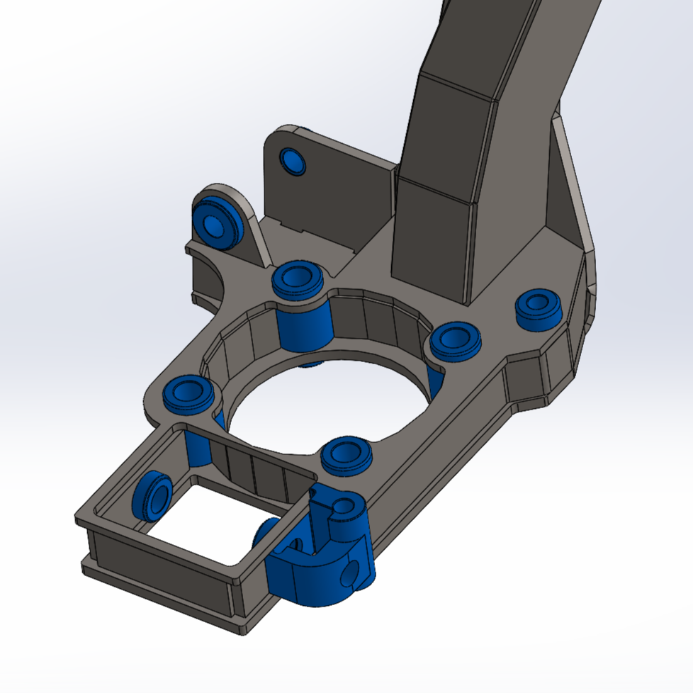 AVID Racing Can-Am Maverick R Baja Race 4130 Chromoly Uprights / Knuckle CAD draft of the knuckle