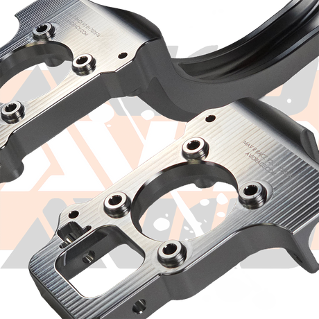 AVID Racing Can-Am Maverick R billet uprights detailed view of CNC billet