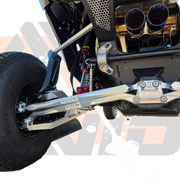 AVID Racing Can-Am Maverick R HD Billet Radius Rod Plate | AVID Racing — Installed Rear View — AVID-MAVR-BRRPKIT1_01 [AVID:c28b3699-fe6e-4001-98c4-6ae606131b3e]