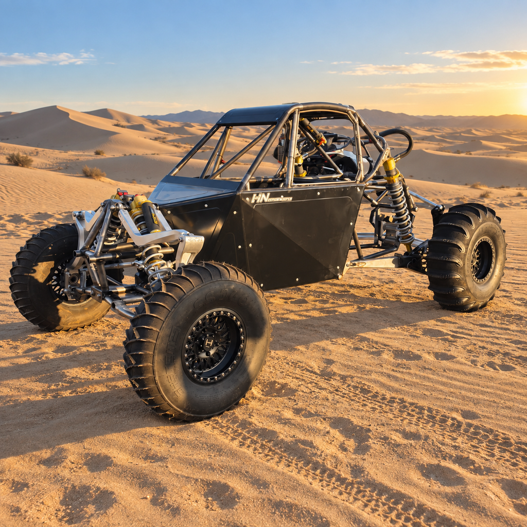 AVID Racing Maverick R Single-Seat Chromoly Tube Race Chassis | AVID Racing — Installed Front Three-Quarter View — AVID-MAVR-TC1SXC_05 [AVID:653f4a48-494d-4173-9bf2-6ea71ad2f329]