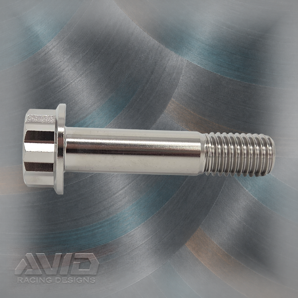 AVID Racing Titanium 12 Point Flange Bolt, M14 x 2.0 x 65 mm, 40 mm Thread | AVID Racing — Side Profile — M14-T12FB-65x25-20_01 [AVID:7c2c89e9-ece7-4620-a69f-254a89cb3110] [AVID-VERSION:2cbe33b7-fa16-4b18-a0d2-521354bba56a]