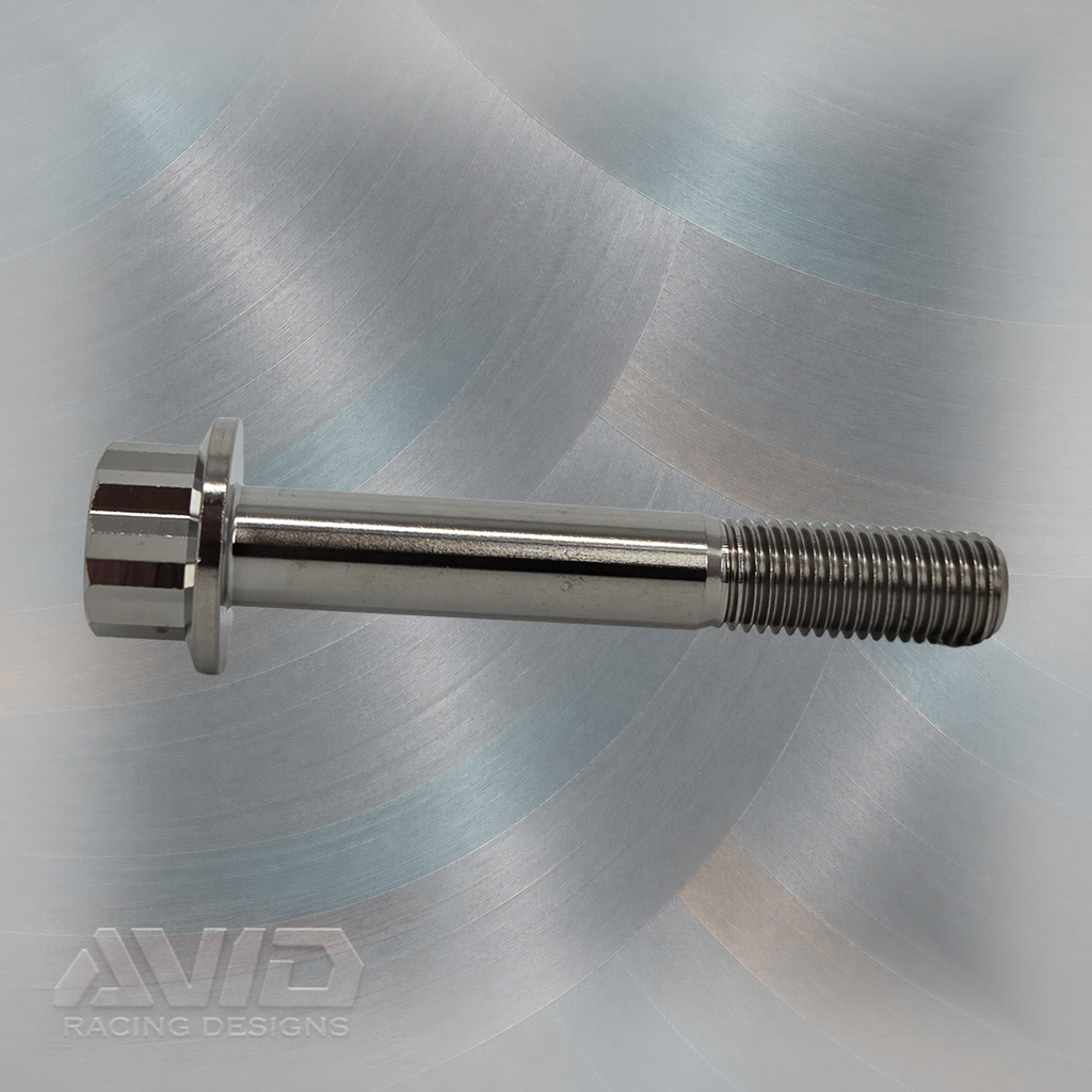 AVID Racing Titanium 12 Point Flange Bolt, M10 x 1.5 x 70 mm, 25 mm Thread | AVID Racing — Side Profile — M10-T12FB-70x45-15_03 [AVID:477aaa40-5f71-4d5f-8509-798062b4fe92] [AVID-VERSION:4319983f-80f1-4321-a550-da3e651f5c5a]