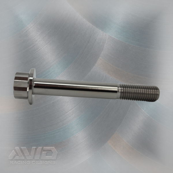 Titanium 12 Point Flange Bolt, M10 x 1.25 x 75 mm, 25 mm Thread | AVID Racing