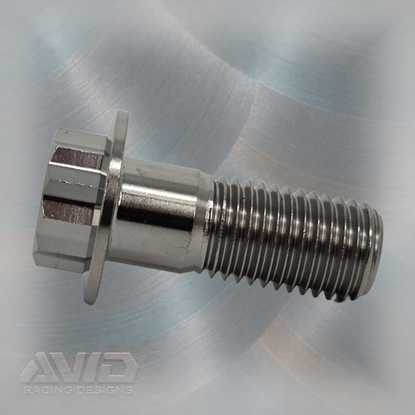 Titanium 12P Low Profile Flange Bolt, M12 x 1.5 x 30 mm, 20 mm Thread | AVID Racing