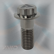 AVID Racing Titanium 12P Low Profile Flange Bolt, M12 x 1.5 x 30 mm, 20 mm Thread | AVID Racing — Front View — M12-TLPFB-30x10-15_02 [AVID:3ef22f22-b4f3-4de7-911f-29f6d466eed0] [AVID-VERSION:fdd33b55-05da-479d-9758-bb0eca4c9876]