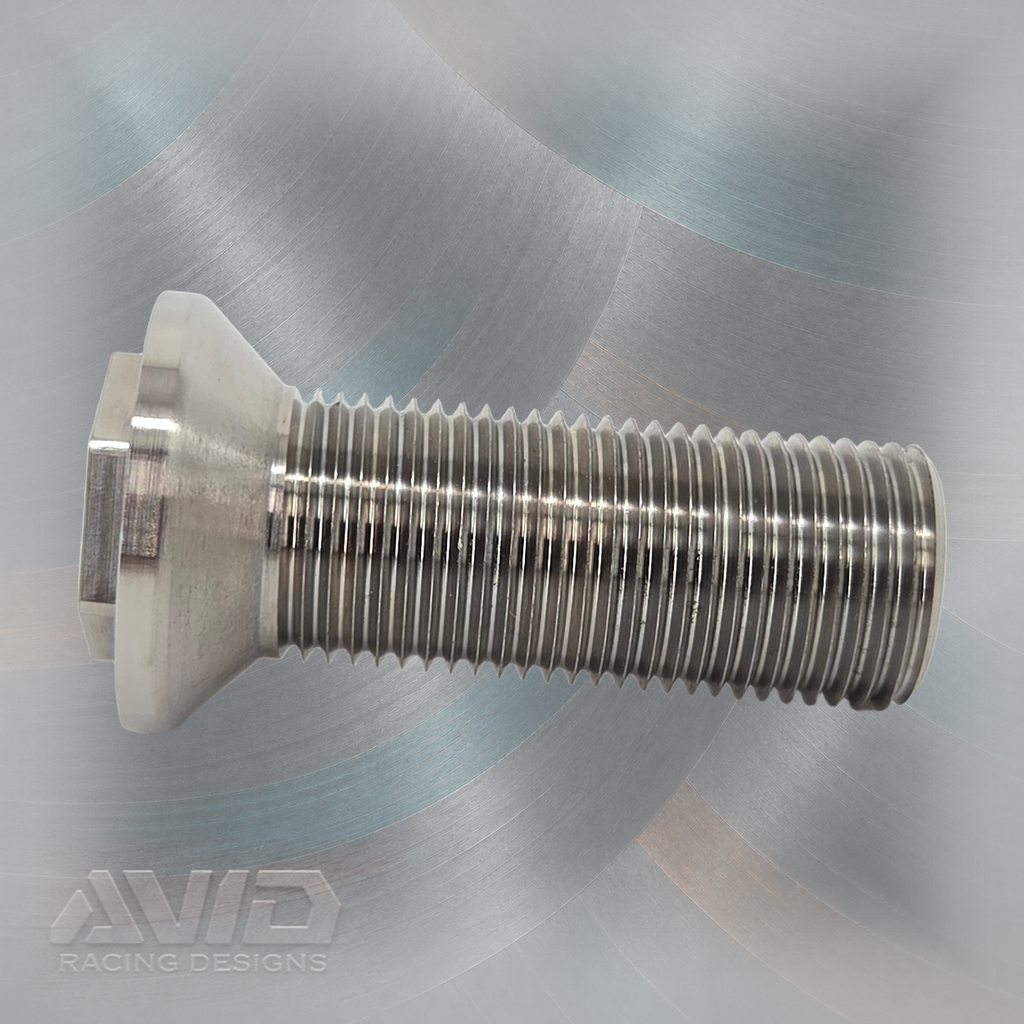 AVID Racing Titanium Threaded Standoff Stud, 5/8-18 RH to M12 x 1.5 RH, 45 mm Tall | AVID Racing — component detail — 58-TSOS-45M-18-M12x15_02 [AVID:7565560c-470d-4308-8096-00caa8ea2f7c] [AVID-VERSION:cc51e355-96ca-4a47-b984-40bcbe8d7c9f]