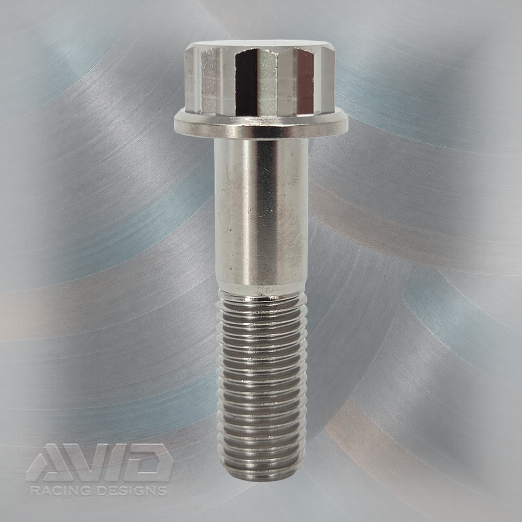 AVID Racing Titanium 12 Point Flange Bolt, M12 x 1.5 x 45 mm, 25 mm Thread | AVID Racing — Front View — M12-T12FB-45x20-15_02 [AVID:6cc63f5e-aa35-4b28-b353-479c9b2b49c8] [AVID-VERSION:48280800-0ac1-4644-8086-a6698ffd7901]
