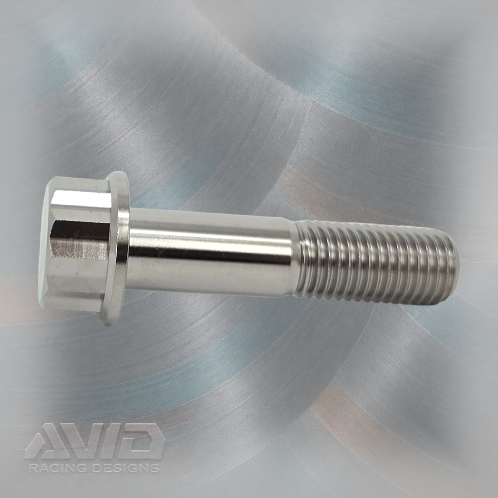 AVID Racing Titanium 12 Point Flange Bolt, M12 x 1.5 x 50 mm, 25 mm Thread | AVID Racing — Side Profile — M12-T12FB-50x25-15_02 [AVID:19171573-d2ea-4f8d-af1b-f62b529f2cf1] [AVID-VERSION:3ab4b2b8-09e9-496f-a2fb-d98c2fc0399a]