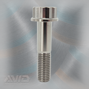 AVID Racing Titanium 12 Point Flange Bolt, M12 x 1.5 x 50 mm, 25 mm Thread | AVID Racing — Front View — M12-T12FB-50x25-15_01 [AVID:603500ee-d057-470d-a125-f3e949f39744] [AVID-VERSION:0cb8c2da-9bda-450a-bea7-ef3dc2786abb]