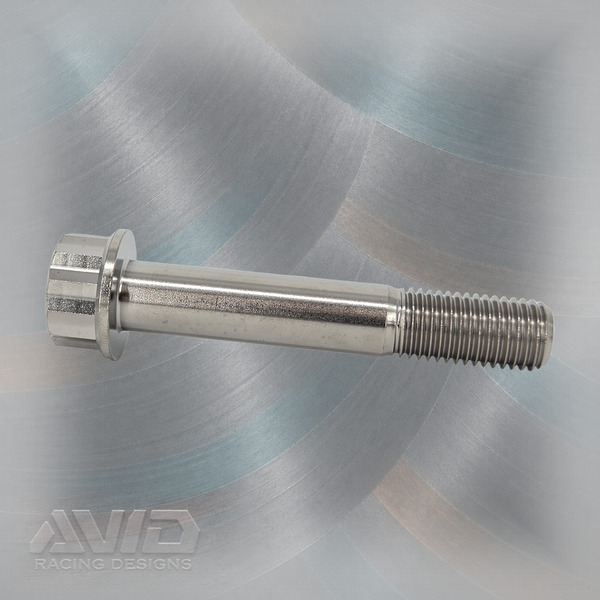 Titanium 12 Point Flange Bolt, M12 x 1.5 x 75 mm, 25 mm Thread | AVID Racing