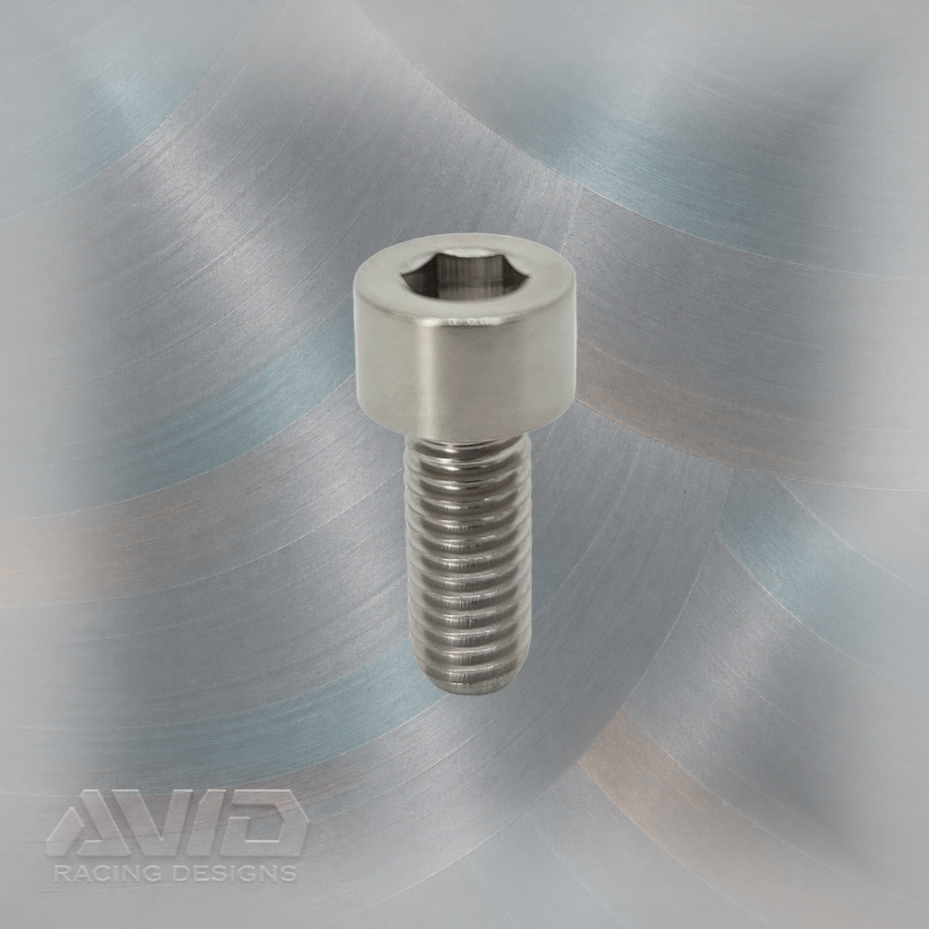 AVID Racing Titanium Cap Head Bolt, M6 x 1.0 x 15 mm | AVID Racing — Front View — M6-TCHB-15x0-10_04 [AVID:3f9828ff-194e-4fcc-bf1a-cda849549aef] [AVID-VERSION:273026f5-f964-4022-95ed-296bc6db52bf]
