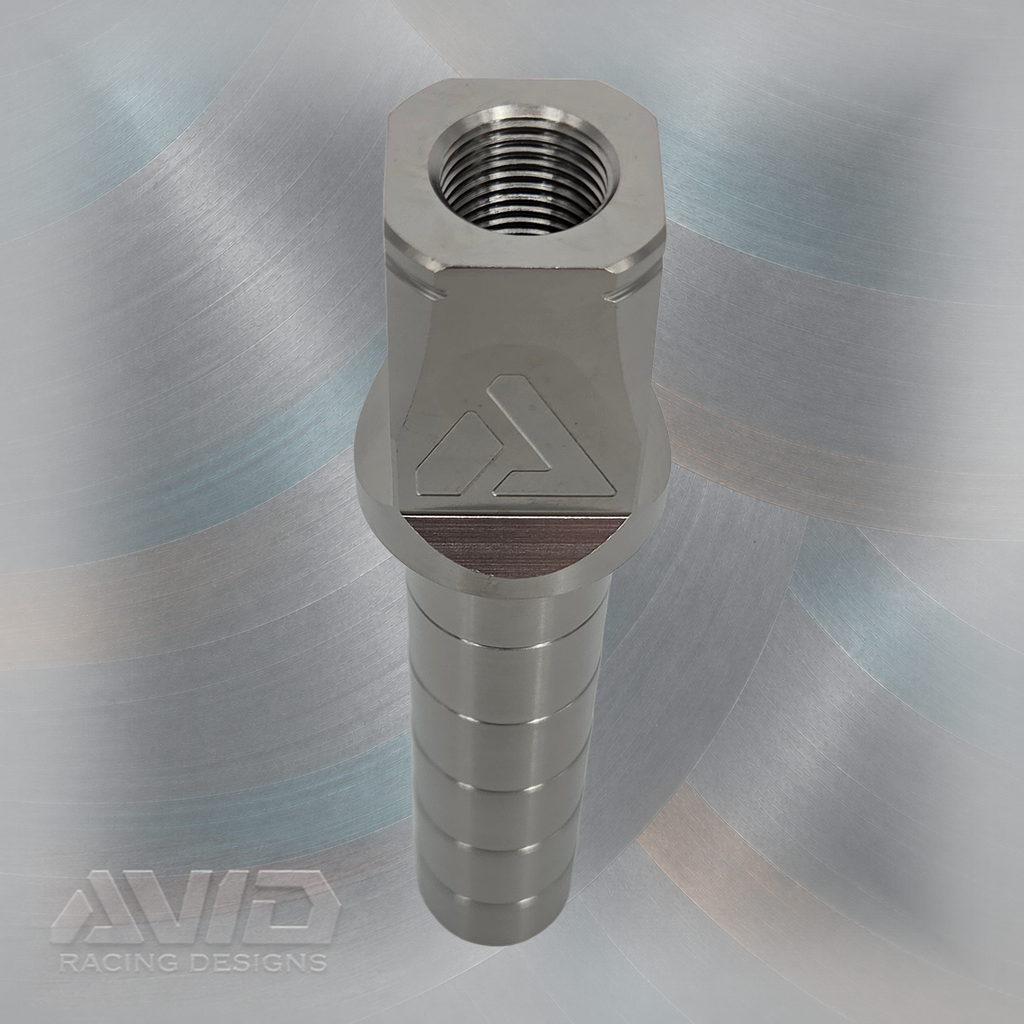 AVID Racing Titanium Threaded Bonded Bung, 32mmx4mm Tube, 5/8-18 LH | AVID Racing — threaded opening detail — AVID-TIPB01-LHT_01 [AVID:7b24161b-65df-475e-944d-347d5f38296b] [AVID-VERSION:ec50d2cb-3fb1-43ac-a719-044784631cbe]
