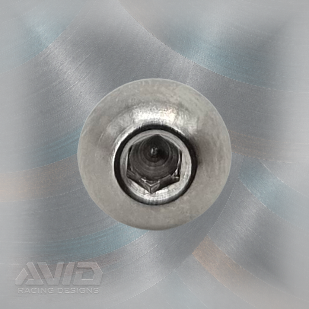 AVID Racing Titanium Button Head Bolt, M4 x .7 x 6 mm | AVID Racing — Top Head View — M4-TBHB-6x0-07_02 [AVID:c2e4e256-52b9-4cec-ad70-e5a6f57e4601] [AVID-VERSION:16502ba3-2b07-4031-abd2-f1872f6a44da]