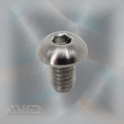 AVID Racing Titanium Button Head Bolt, M4 x .7 x 6 mm | AVID Racing — Front View — M4-TBHB-6x0-07_04 [AVID:d7fb31f8-0834-4186-8540-15cc4765d363] [AVID-VERSION:1eb95e10-edb9-4b05-bf7d-5ebaadb7c409]