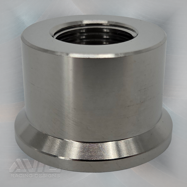 Titanium Weld-In Round Bung, 38mmx2.5mm Tube, 3/4-16 LH | AVID Racing
