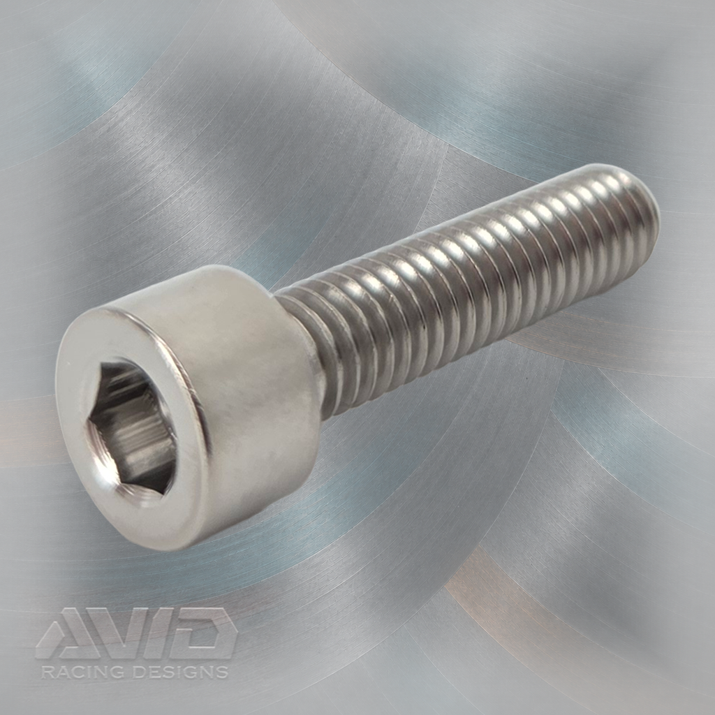 AVID Racing Titanium 5 mm Allen Cap Head Bolt, M6 x 1.0 x 25 mm | AVID Racing — Component Detail — M6-TCHB-25x0-10_03 [AVID:e673da22-e927-4de9-9f6a-7b2614d7ea41] [AVID-VERSION:42c9fc90-a489-42d8-8c19-61ec5867ee20]
