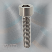 AVID Racing Titanium 5 mm Allen Cap Head Bolt, M6 x 1.0 x 25 mm | AVID Racing — front view — M6-TCHB-25x0-10_02 [AVID:c65e7db9-2b8c-4f66-93fe-2459240eee40] [AVID-VERSION:f11c6a1d-90c3-499e-90c9-bd82b3f45060]