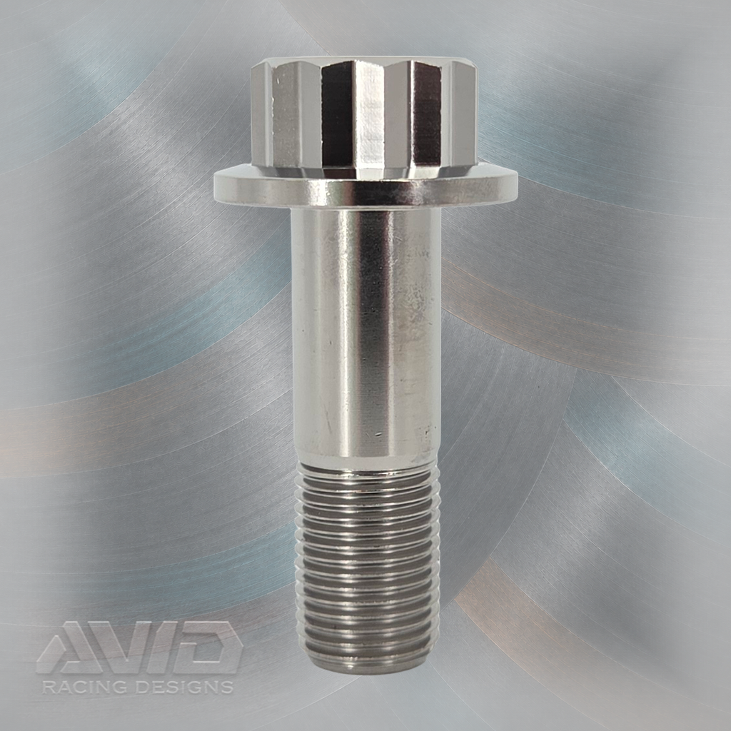 AVID Racing Titanium 12 Point Flange Bolt, M16 x 1.5 x 50 mm, 27.5 mm Thread | AVID Racing — Front View — M16-T12FB-50x275-15_02 [AVID:311c0875-e535-4c16-ba90-041a6a095935] [AVID-VERSION:b219183b-f7eb-4629-9dce-4000ed076733]