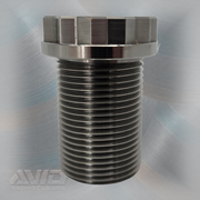 AVID Racing AVID Titanium Treaded Reducer, 1 1/4-12 RH to 7/8-14 LH — Front View — AVID-TR01_02 [AVID:0a942620-5aa8-4b2f-81fe-ec1d3bac685f] [AVID-VERSION:4bc7828d-f630-4e14-be84-2672e69049b6]