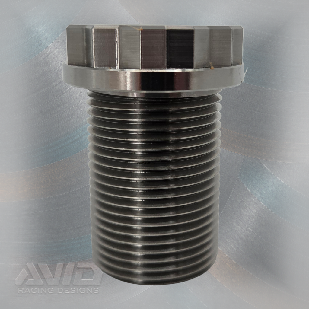 AVID Racing AVID Titanium Treaded Reducer, 1 1/4-12 RH to 7/8-14 LH — Front View — AVID-TR01_02 [AVID:0a942620-5aa8-4b2f-81fe-ec1d3bac685f] [AVID-VERSION:4bc7828d-f630-4e14-be84-2672e69049b6]