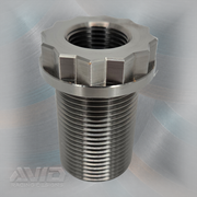 AVID Racing AVID Titanium Treaded Reducer, 1 1/4-12 RH to 7/8-14 LH — Front View — AVID-TR01_01 [AVID:34df8cc5-f328-4ce5-b05f-2c5a5d7801f4] [AVID-VERSION:2f5c8738-b75c-4b83-9557-1448105ad320]