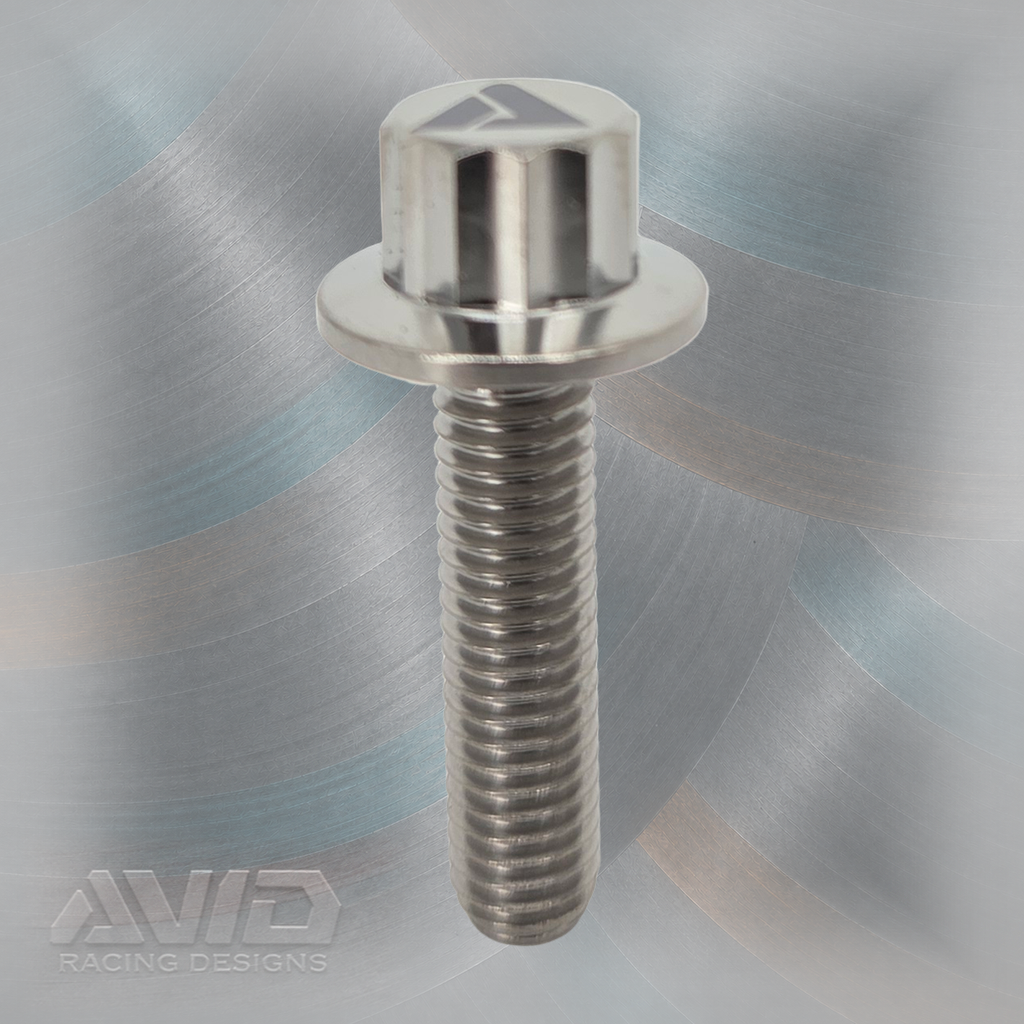 AVID Racing Titanium 12 Point Flange Bolt, M6 x 1.0 x 25 mm | AVID Racing — Front View — M6-T12FB-25x0-10_01 [AVID:082e483c-2401-4cc0-a3a3-ac880ab755b7] [AVID-VERSION:de00d5cf-06f6-4c83-87af-a62d56f7c3a3]