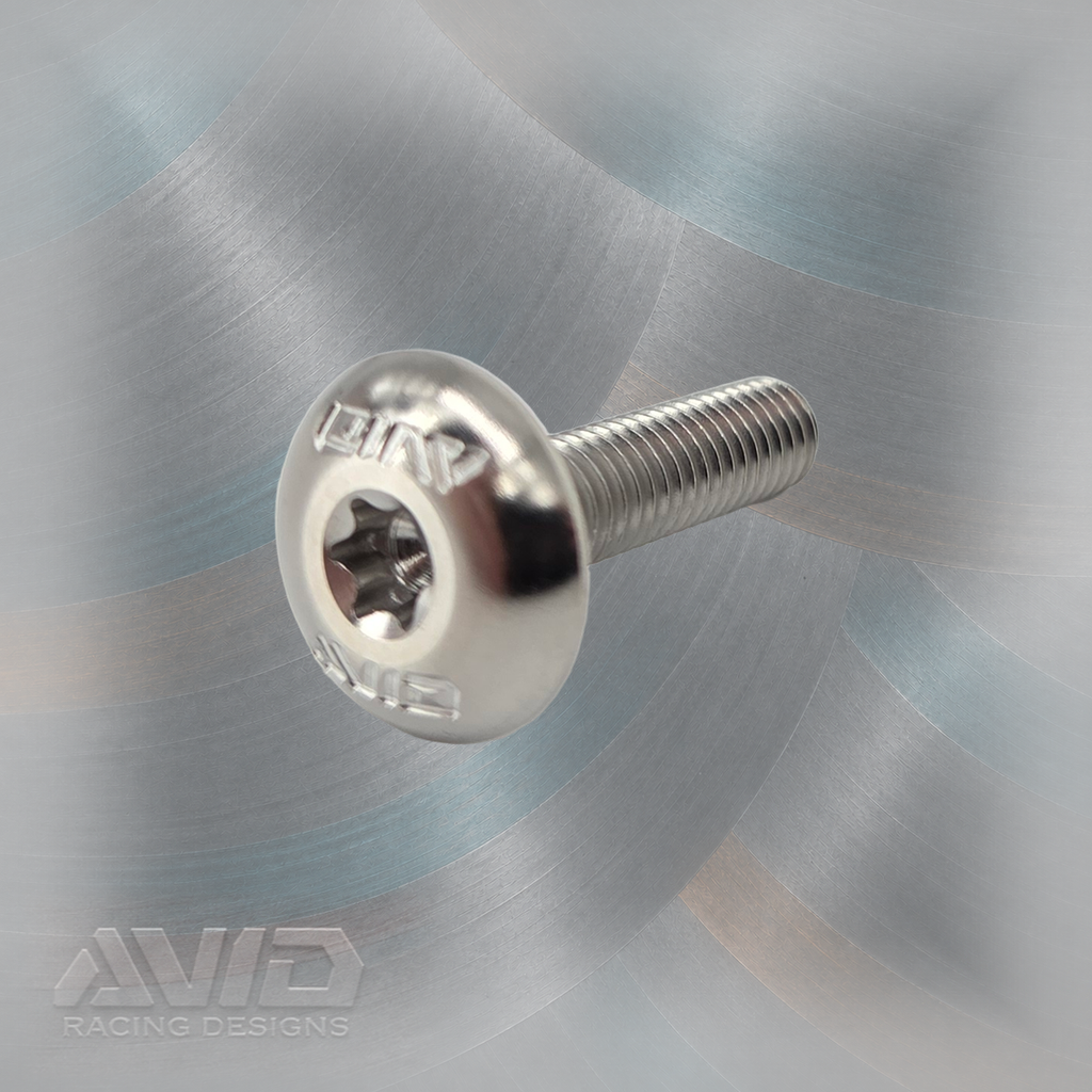 AVID Racing Titanium Pan Head Bolt, M6 x 1.0 x 25 mm | AVID Racing — Front Head Detail — M6-TPHB-25x0-10_02 [AVID:62404e83-6fae-4d96-b082-c63cc5ef68aa] [AVID-VERSION:60fecbd5-fd59-4fc3-bb01-f41a7e01438c]