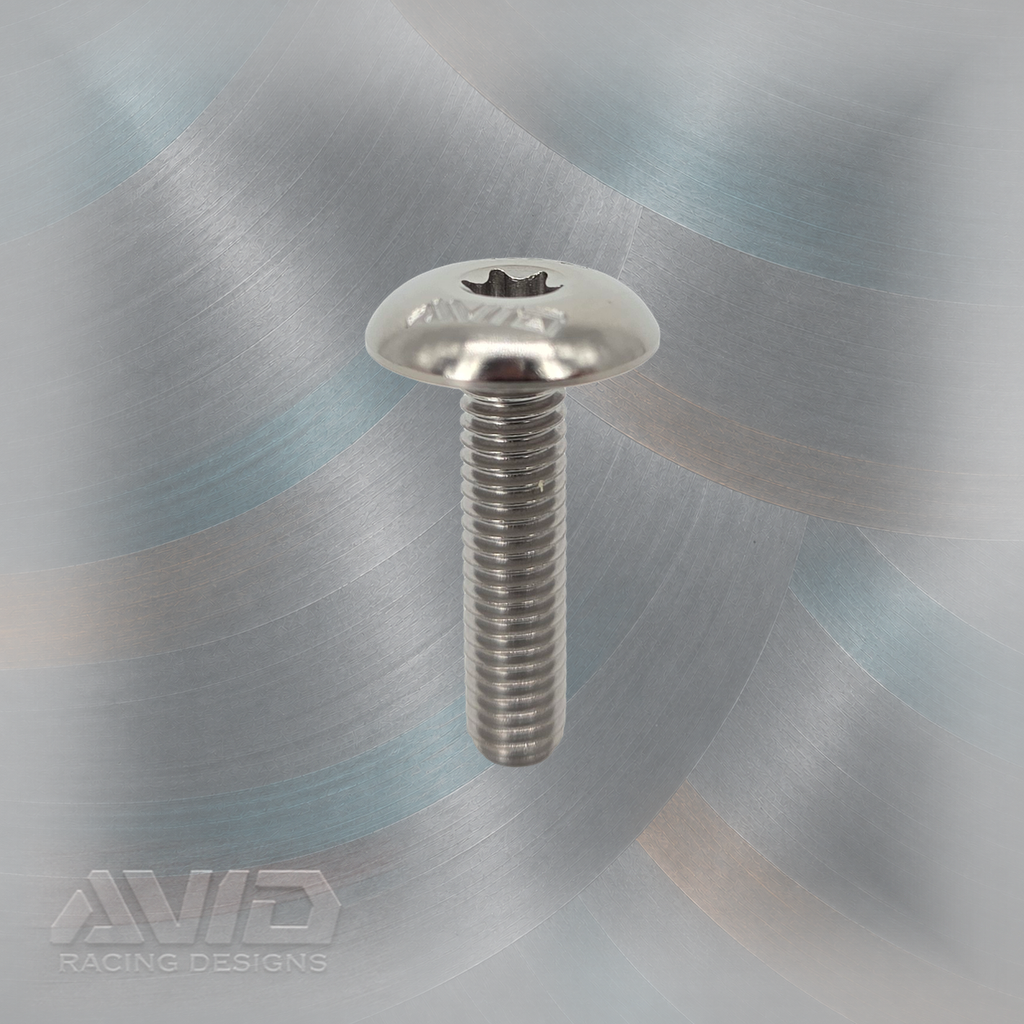 AVID Racing Titanium Pan Head Bolt, M6 x 1.0 x 25 mm | AVID Racing — Front View — M6-TPHB-25x0-10_04 [AVID:f557b825-0d67-4aeb-8cfe-0b5c6e019d3e] [AVID-VERSION:d0f04a3b-c40e-444c-8ab7-1b540ae74799]
