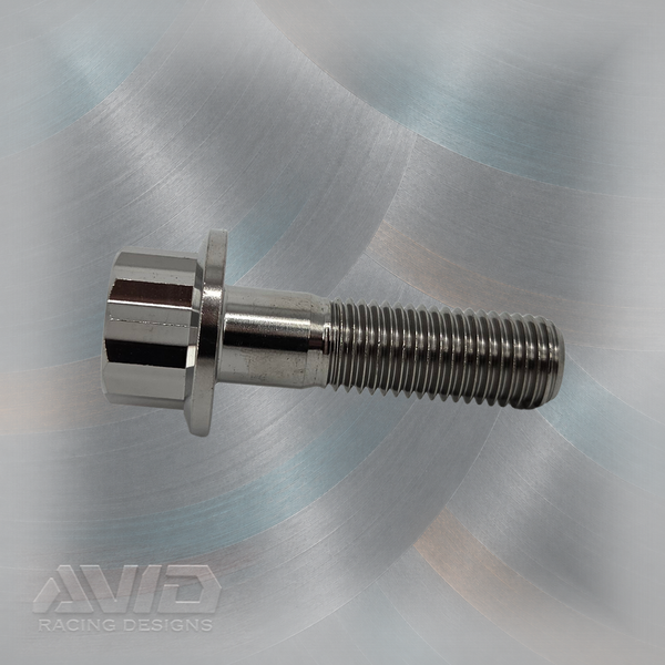 Titanium 12 Point Flange Bolt, M10 x 1.25 x 35 mm, 25 mm Thread | AVID Racing