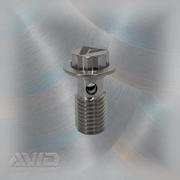 AVID Racing Titanium Banjo Bolt, M10 x 1.25 x 20 mm, 12 mm Thread | AVID Racing — Front View — M10-TBAN-20x8-125_03 [AVID:30fbdea1-c50a-4ec6-8adf-839608237e60] [AVID-VERSION:c7727e68-0b10-4a29-b7e3-76fd129f8e46]