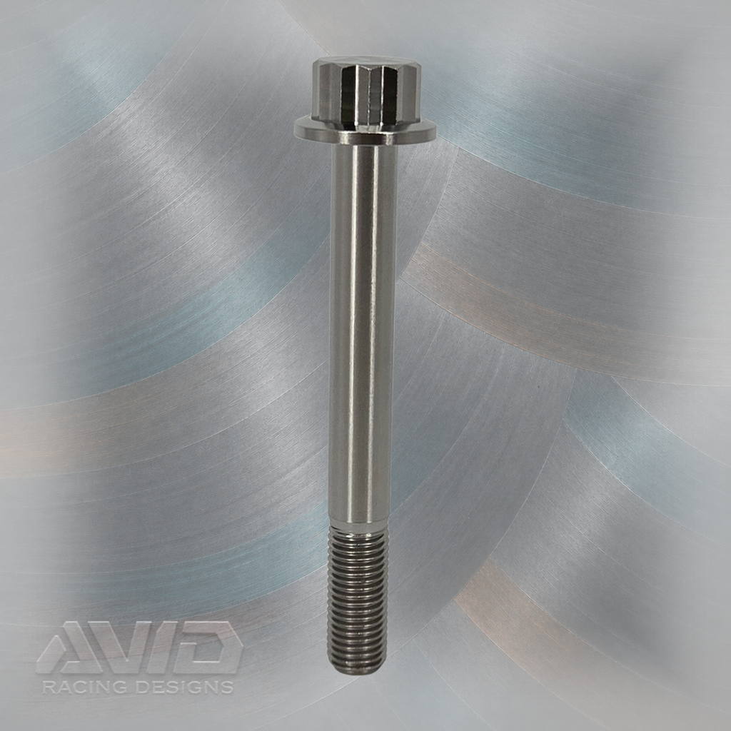 AVID Racing Titanium 12 Point Flange Bolt, M10 x 1.25 x 95 mm, 25 mm Thread | AVID Racing — Full Product View — M10-T12FB-95x70-125_03 [AVID:6b6b3bf5-a3d5-4453-94bc-3dff69ead8e0] [AVID-VERSION:0532b2cd-bb6f-4ff9-b4a7-3ccba08f0021]