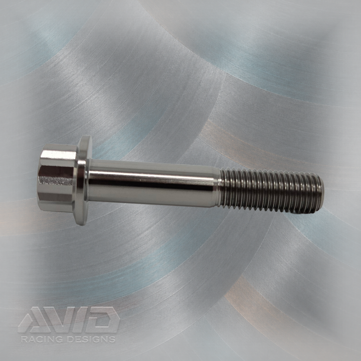 Titanium 12 Point Flange Bolt, M10 x 1.25 x 45 mm, 25 mm Thread | AVID Racing