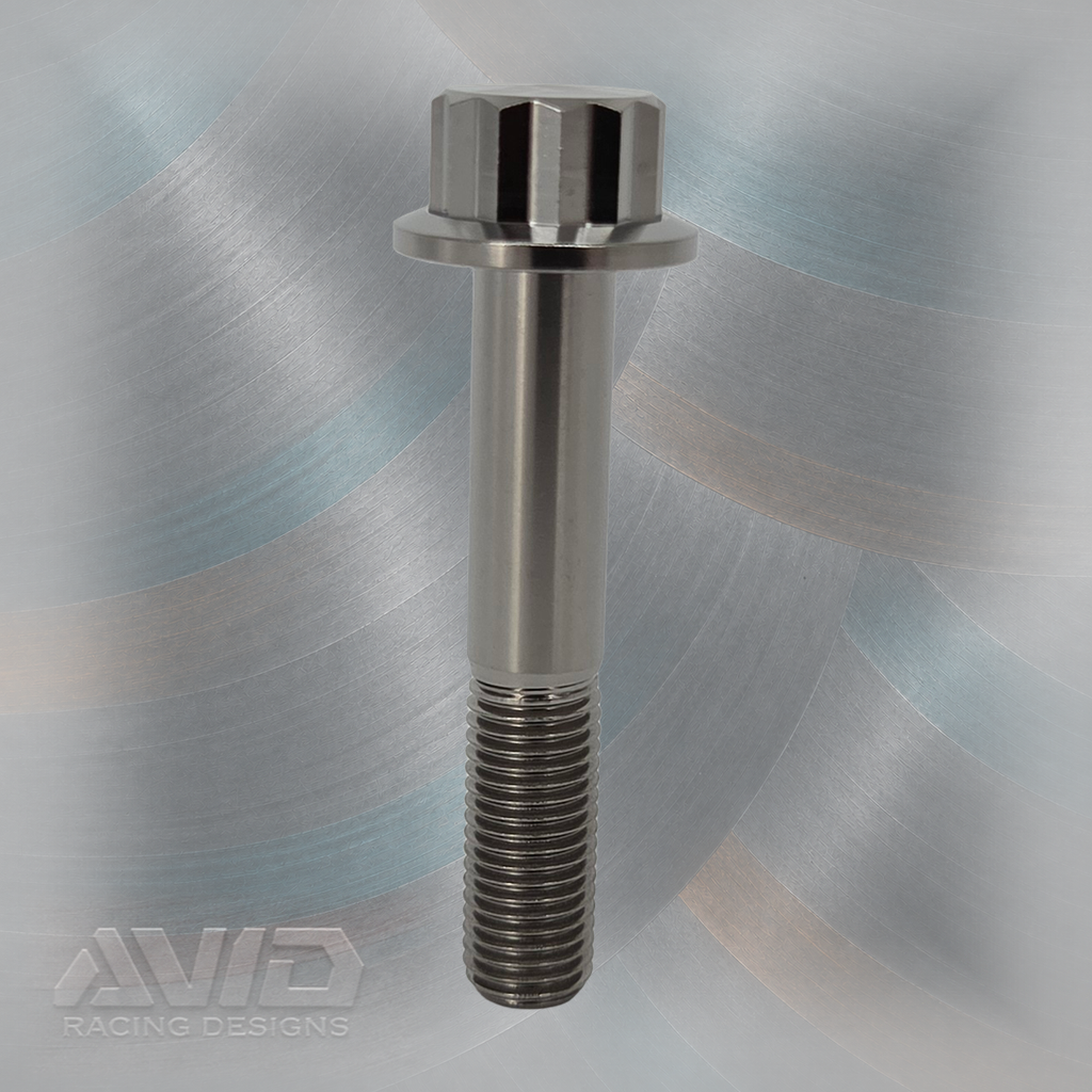 AVID Racing Titanium 12 Point Flange Bolt, M10 x 1.25 x 45 mm, 25 mm Thread | AVID Racing — Front View — M10-T12FB-45x20-125_03 [AVID:2dc716a6-23e2-47b1-b21d-d8bb756aecc5] [AVID-VERSION:1421af80-1787-495f-bed9-8d1f4ffb7930]