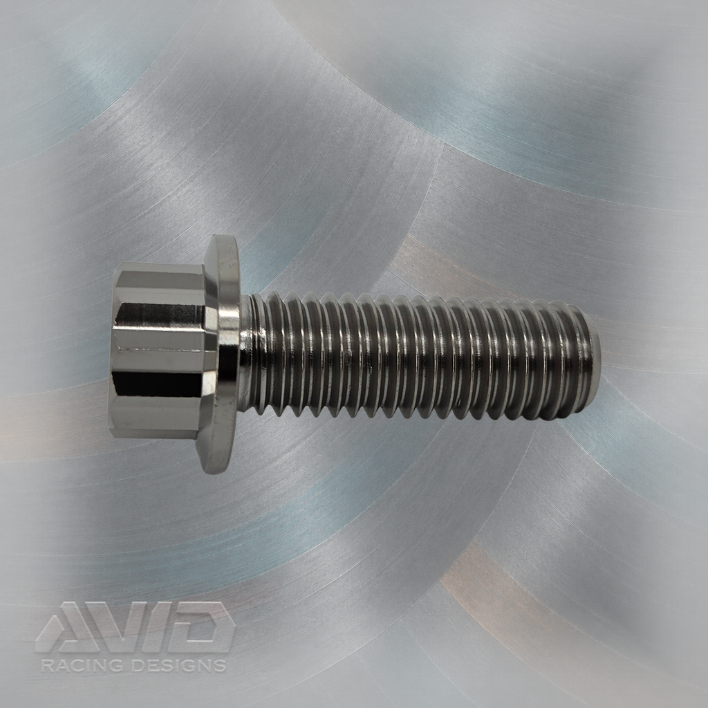 AVID Racing Titanium 12 Point Flange Bolt, M10 x 1.5 x 30 mm | AVID Racing — Side View — M10-T12FB-30x0-15_02 [AVID:ca62e01d-c522-47be-a2ac-51b4b7b2f86b] [AVID-VERSION:6e566096-0fe7-4761-bf47-8b04a0b29347]