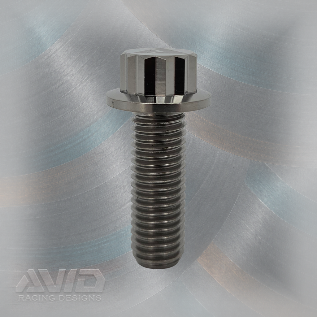 AVID Racing Titanium 12 Point Flange Bolt, M10 x 1.5 x 30 mm | AVID Racing — Front View — M10-T12FB-30x0-15_03 [AVID:ecaf5e0c-1cd2-43b0-a897-4ce13217f699] [AVID-VERSION:ae54aa80-c773-45fe-b506-945dc0282cc8]