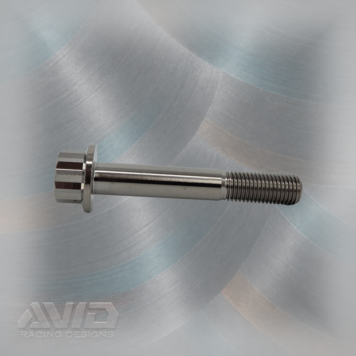 Titanium 12 Point Flange Bolt, M10 x 1.25 x 55 mm, 25 mm Thread | AVID Racing