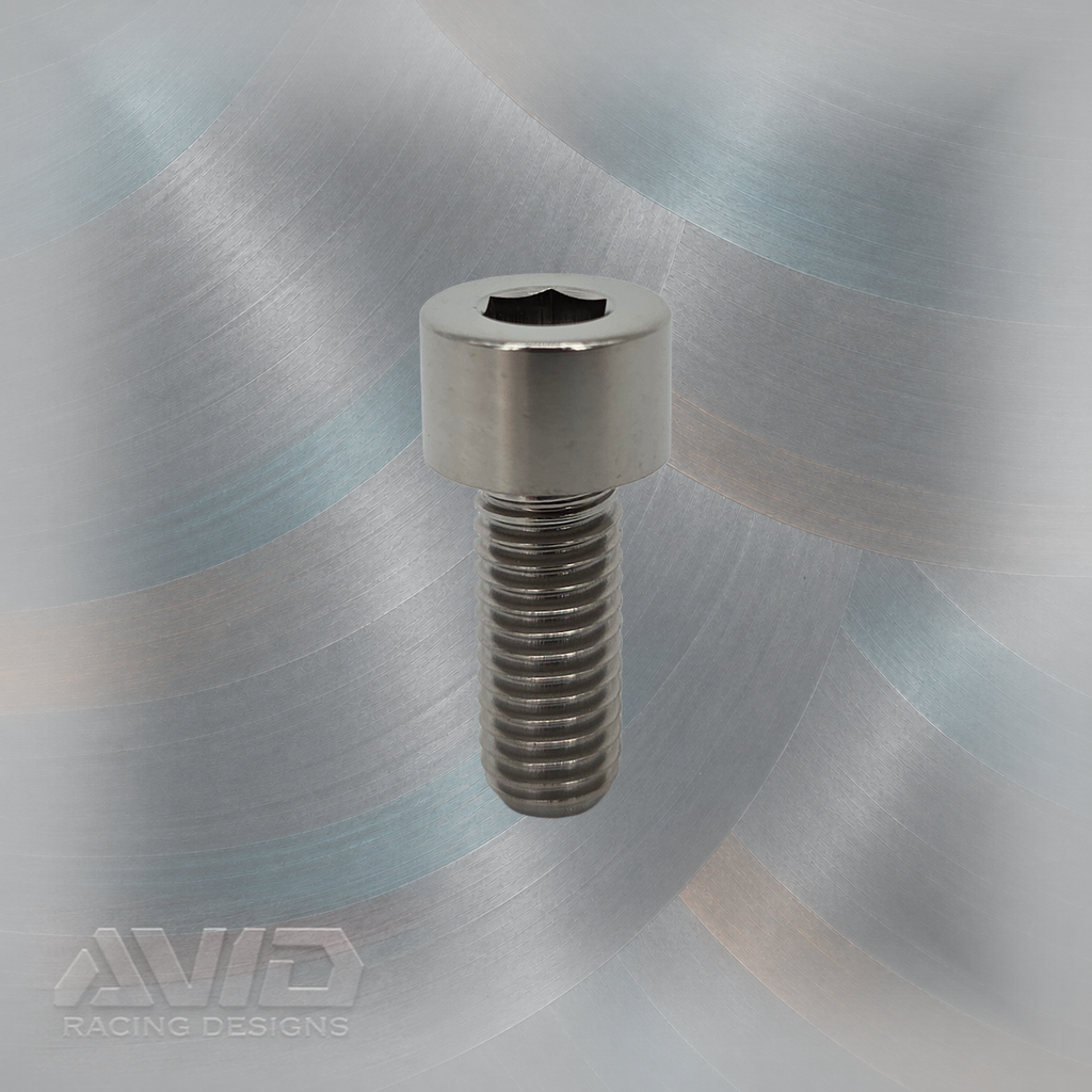 AVID Racing Titanium 6 mm Allen Cap Head Bolt, M8 x 1.25 x 20 mm | AVID Racing — Front View — M8-TCHB-20x0-125_04 [AVID:a37e6e59-fa2e-4a8c-ba0d-96deb57e664f] [AVID-VERSION:4df7f768-21af-4bce-acd6-e4a1b98de1c2]